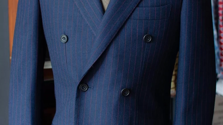 Suit hai hàng cúc vải Dugdale