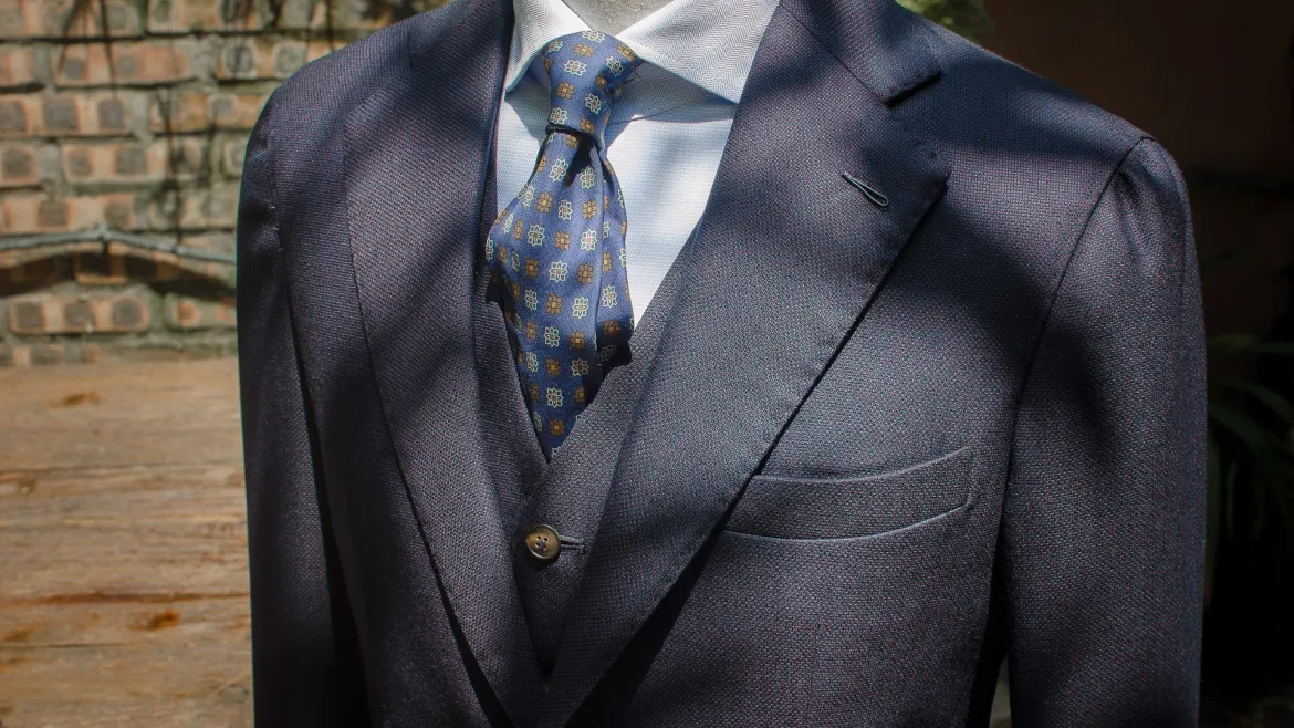 Suit with Hopsack fabric by Vitale Barberis Canonico 1663