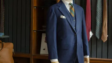 Bộ suit Navy vải Flannel của Vitale Barberis Canonico 1663