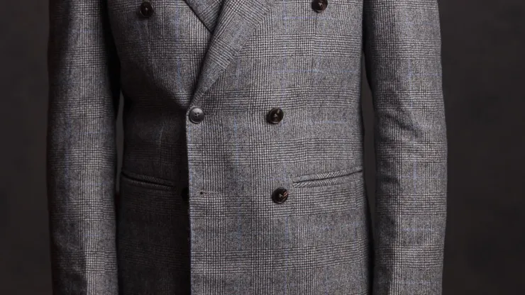 Bộ suit flannel hai hàng cúc tại nhà may VBS.