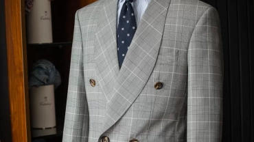 Vitale Barberis Canonico 面料双排扣西装外套