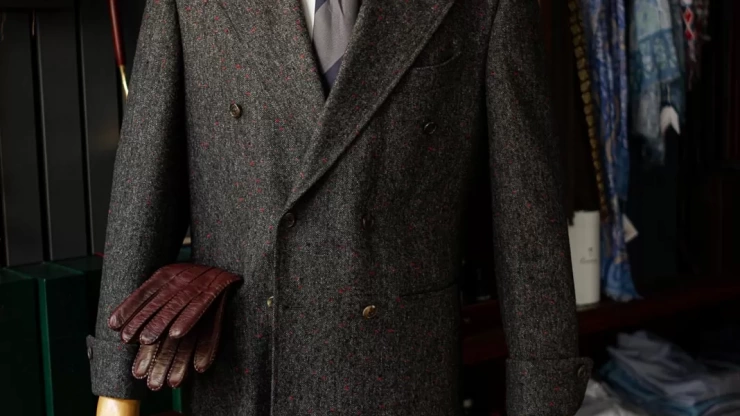 (Language – Tiếng Việt) Áo Overcoat vải Sherry Tweed từ Holland and Sherry