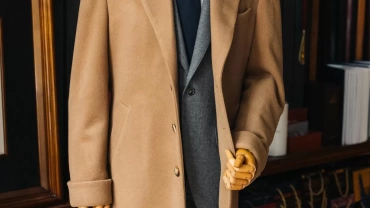 Wool Overcoat in Saviero Fabric