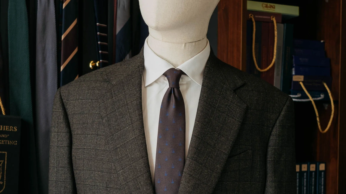BỘ SUIT XÁM THAN KẺ Ô LORO PIANA WOOL ATTITUDE