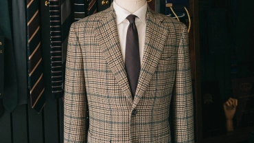 ÁO BLAZER KẺ CARO NÂU BE THOMAS CLIFFORD