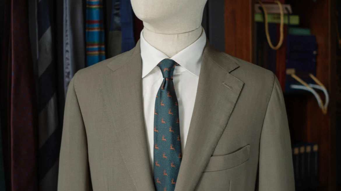 BỘ SUIT 2 MẢNH FRATELLI TALLIA DI DELFINO MÀU XÁM OLIVE