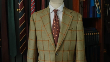 ÁO BLAZER THOMAS CLIFFORD KẺ Ô MÀU XANH OLIVE