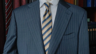 BỘ SUIT KẺ SỌC MẢNH MÀU XANH DƯƠNG TRẦM